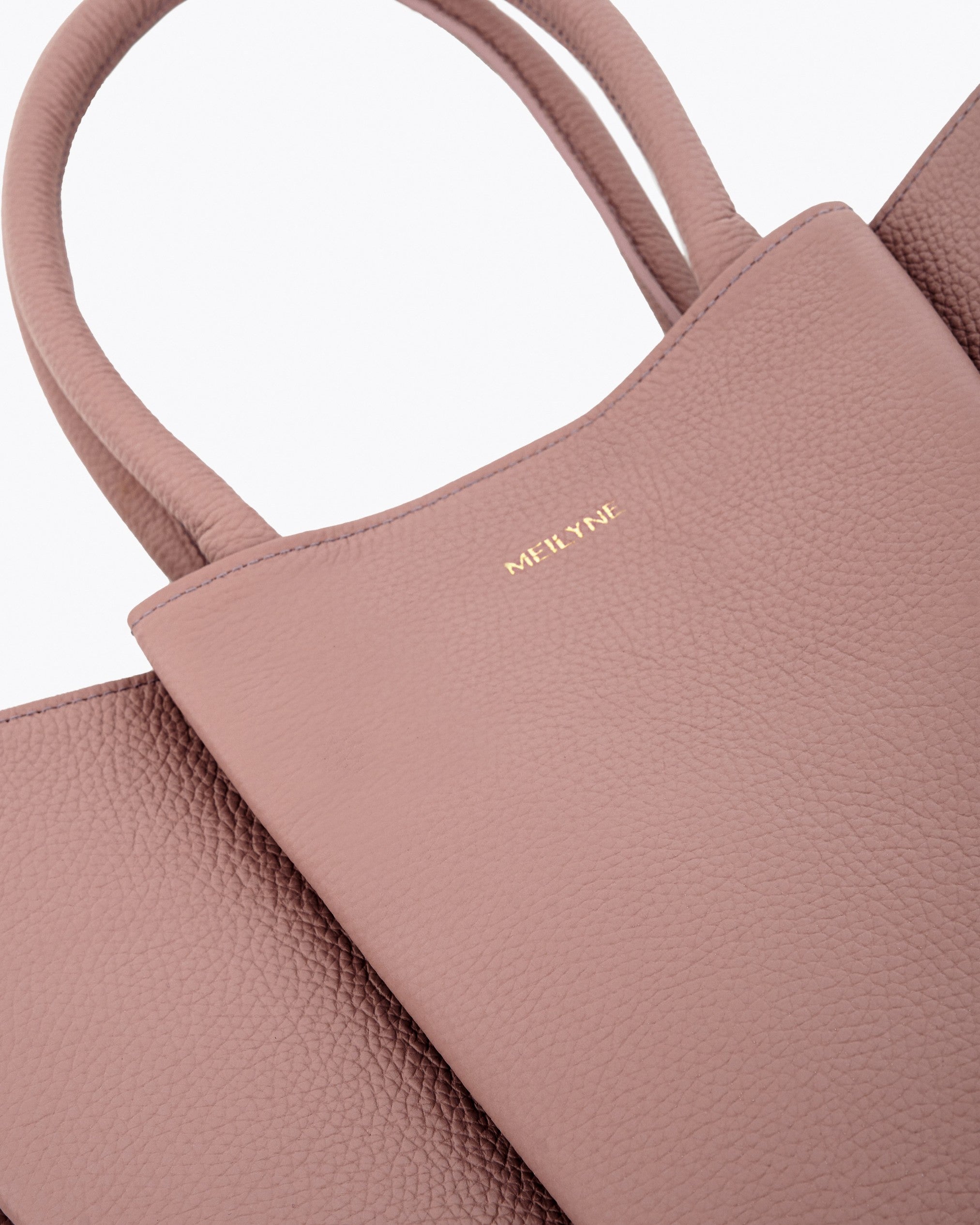 Sac cabas OZI Blush détail cuir grainé