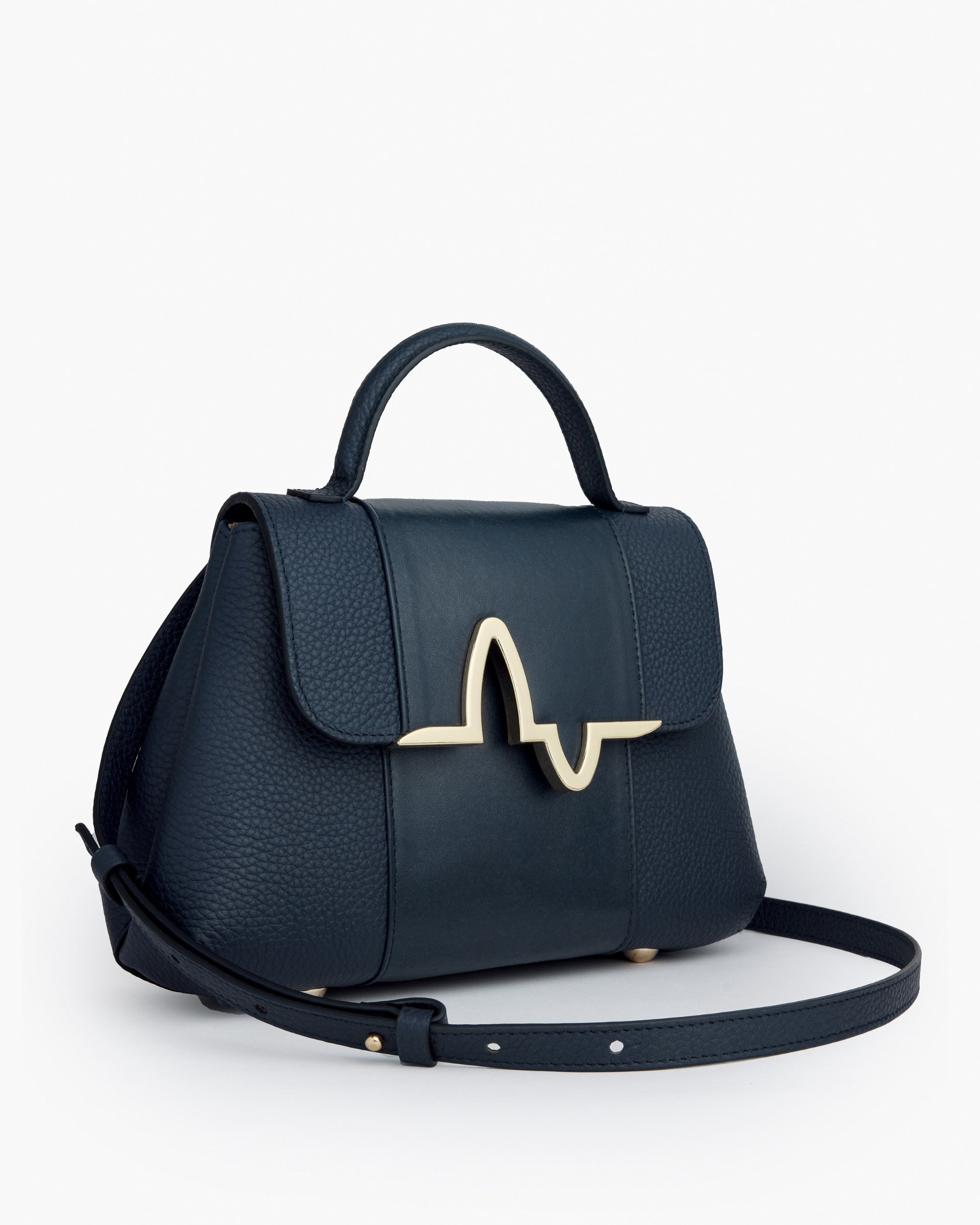 Sac bandoulière NIGI édition limité Minuit  vue 3/4 sur fond blanc 