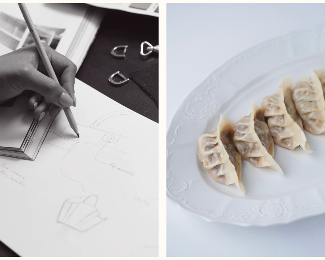 Dessiné à partir des plis d'un Jiaozi.