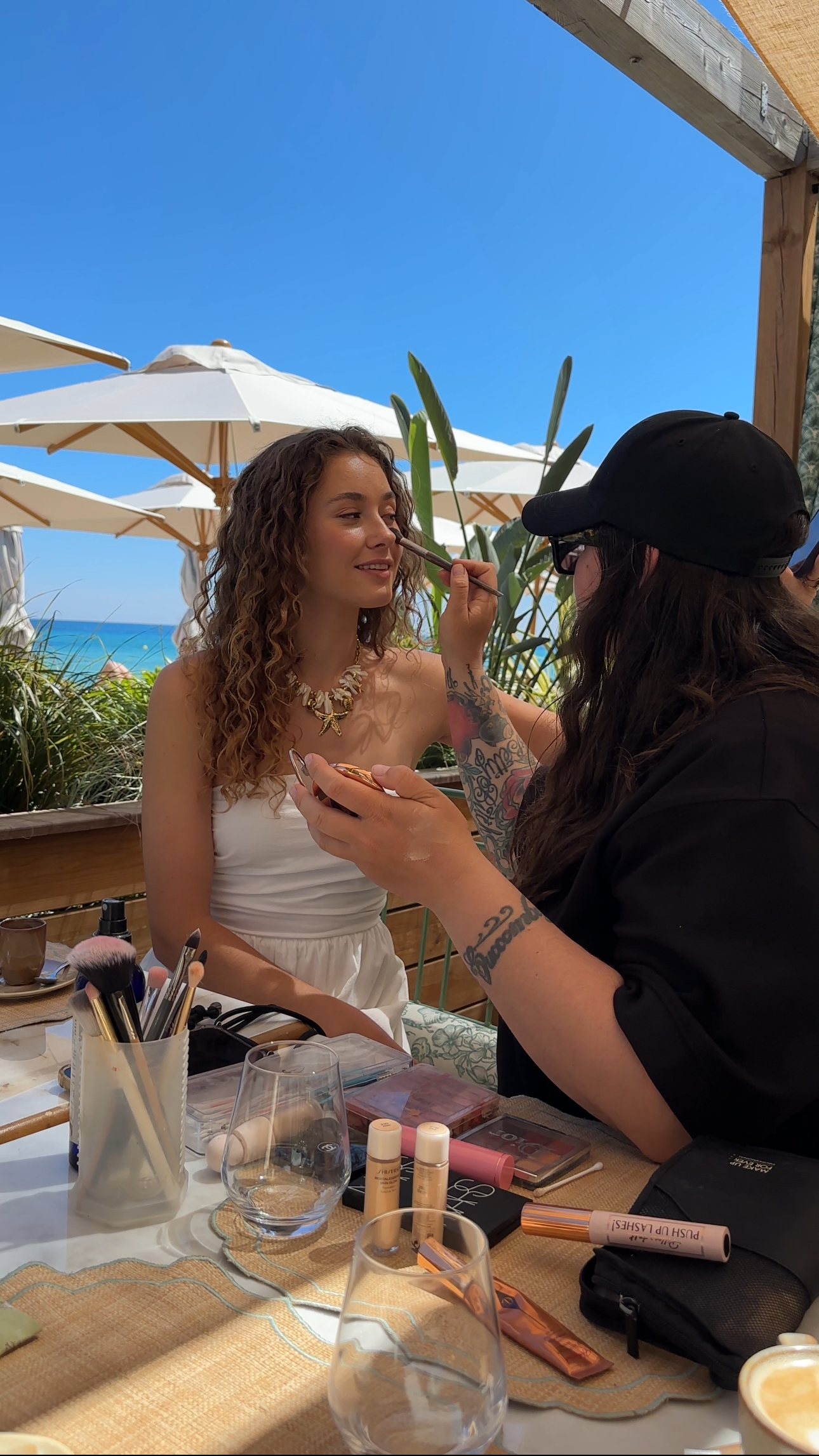 Photo backstage shoot Saint-Tropez